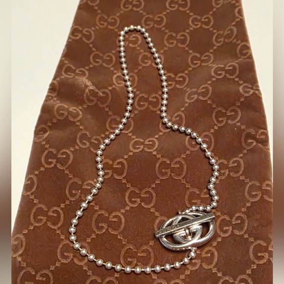 Gucci Interlocking G Toggle Ball Chain Choker - Picture 1 of 8
